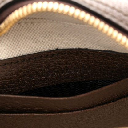 GG Supreme Monogram Textured Dollar Calfskin Web Mini Ophidia Top Handle Bowler Bag Beige Ebony New Acero