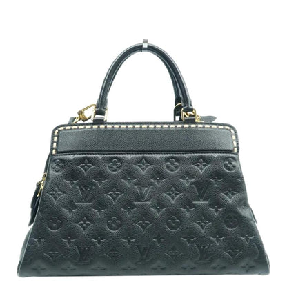 LOUIS VUITTON Vosges MM Empreinte Leather Shoulder Bag Black