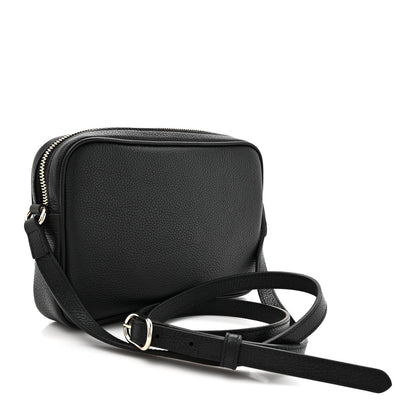 Pebbled Calfskin Shoulder Bag  Black