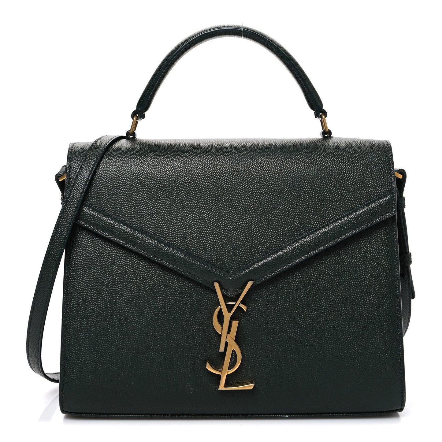Grain de Poudre Medium Classic Monogram Cassandra Top Handle Dark Green