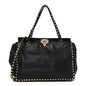 Vitello Medium Rockstud Tote Tote Black