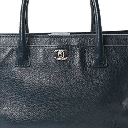 Calfskin Cerf Executive Shopper Tote Blue