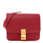 Box Calfskin Small Classic Box Flap Bag Red