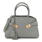 Calfskin Small Hug Bag Ash Grey