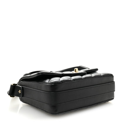 Calfskin Quilted Bolero De Chanel Flap Bag Black