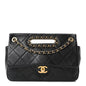 Lambskin A Real Catch Flap Bag Black