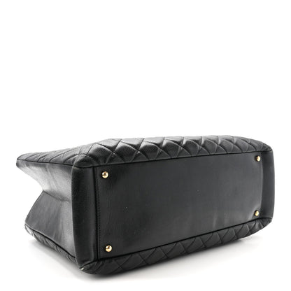 Caviar Quilted XL Grand Shopping Tote GST Black