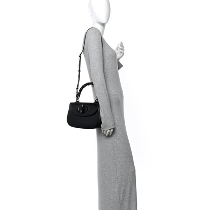 Boarded Dyana Lux Calfskin Web Monochrome Medium Bamboo 1947 Top Handle Bag Black