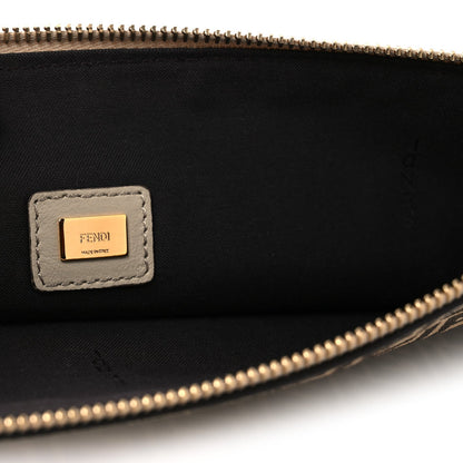 Suede Vitello Grace Micro FF Large Flat Pouch Nude Spring Maya