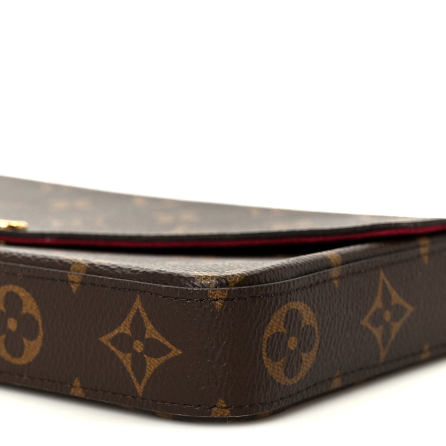 Monogram Pochette Felicie Chain Wallet Fuchsia