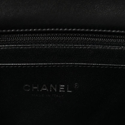 Lambskin Quilted Mini Rectangular Flap Black