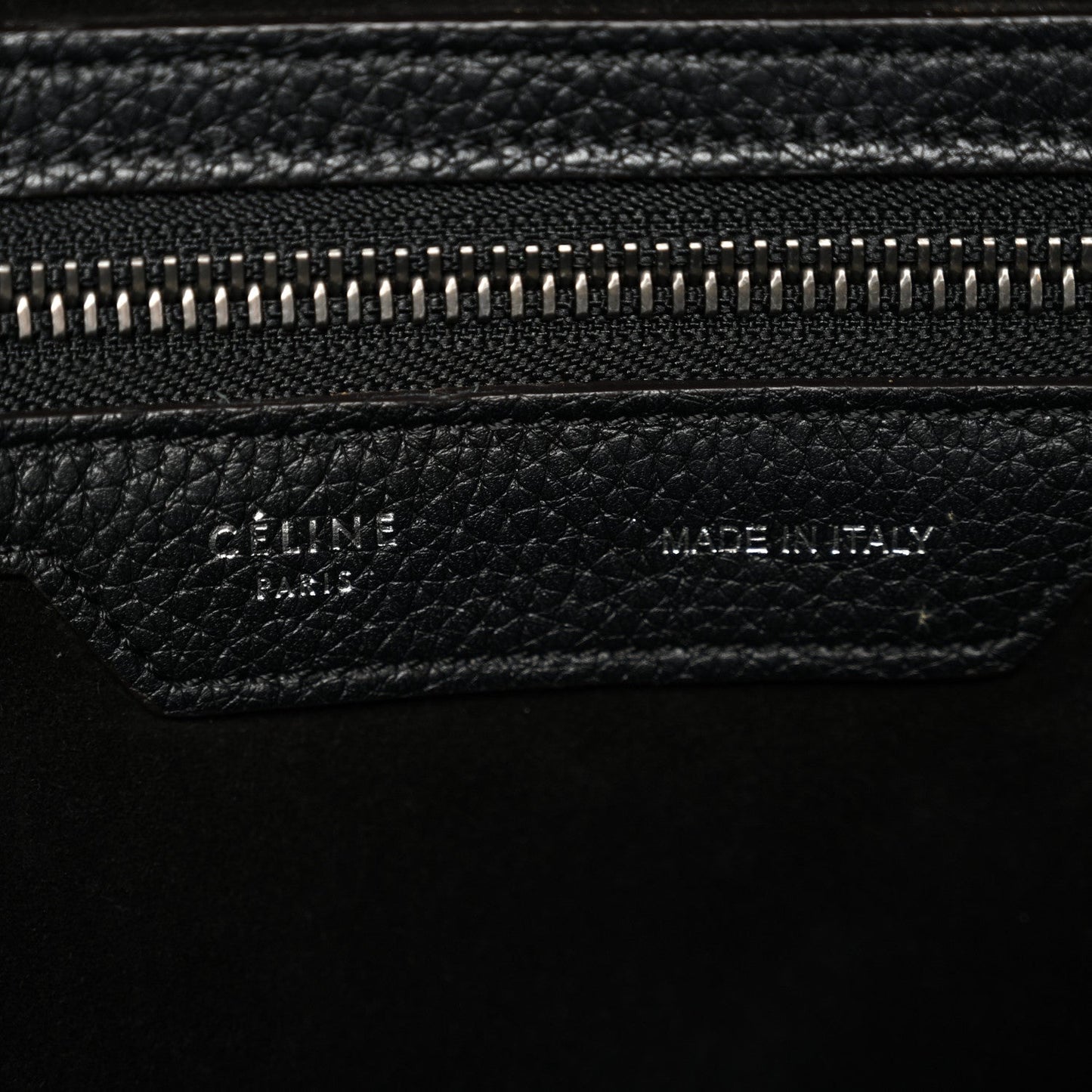 Drummed Calfskin Mini Luggage Black