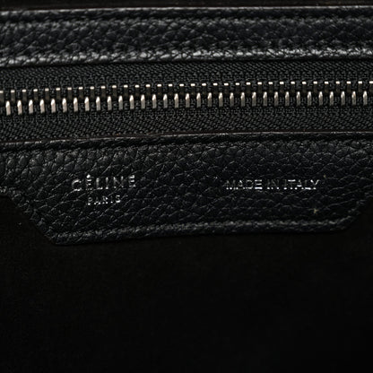 Drummed Calfskin Mini Luggage Black