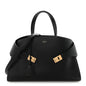 Calfskin Medium Hug Bag Black