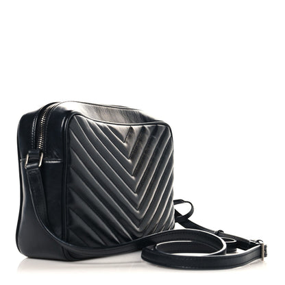 Calfskin Matelasse Monogram Lou Camera Bag Black