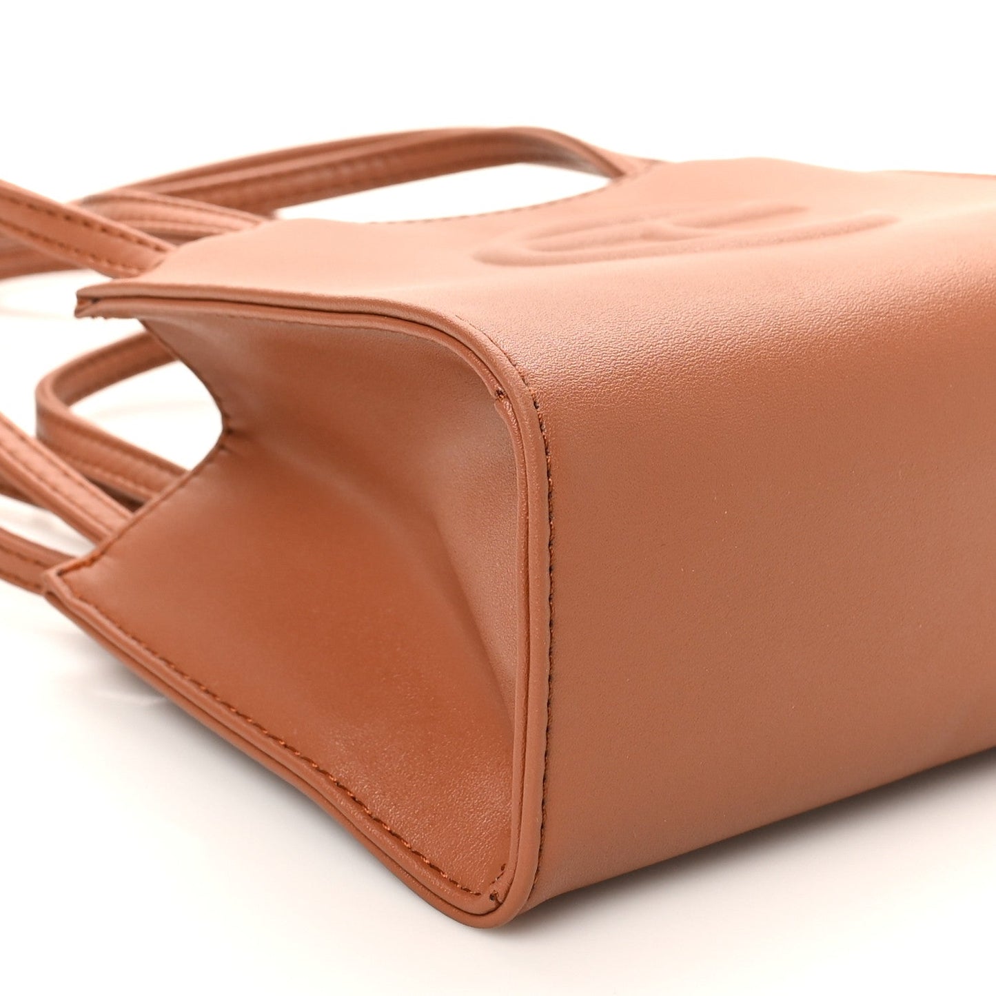 Vegan Leather Small Shopping Bag Tan