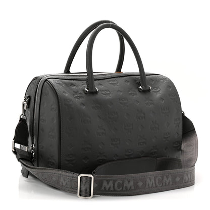Calfskin Ottomar Monogram Essential Boston Bag Grey