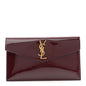 Patent Calfskin Monogram Uptown Clutch Dark Red Wine