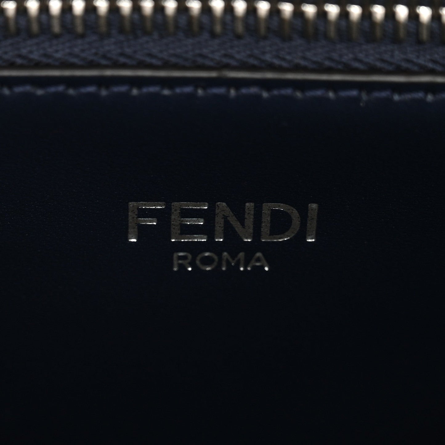 Cuoio Romano Vitello Cover Glazed Fabric Bi-Color FF 1974 Mini Peekaboo I SEE U Satchel Blue Dark Brown Tobacco Moro