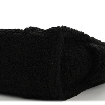 Polyester Cotton Medium The Teddy Traveler Tote Bag Black