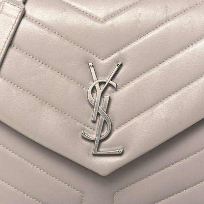 Calfskin Y Quilted Monogram Medium Loulou Chain Satchel Granite