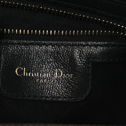 Goatskin Double Saddle Pouch Black