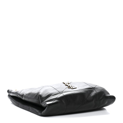 Lambskin Matelasse Monogram Medium Jamie 4.3 Pochon Black
