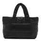 Lambskin Quilted Medium Coco Cocoon Reversible Tote Black