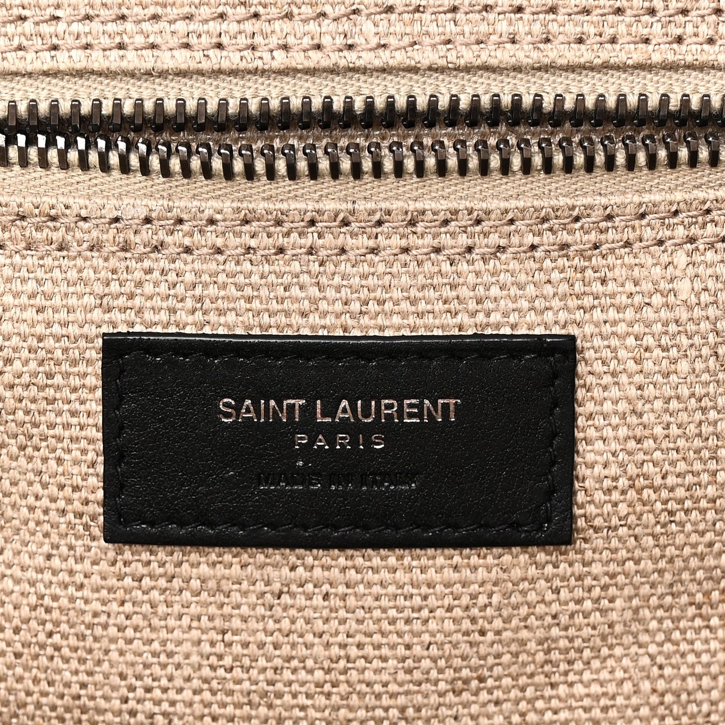 Linen Calfskin Rive Gauche Tote Greggio Natural