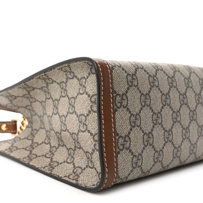 GG Supreme Monogram Calfskin Small Padlock Tote Beige Ebony Tuscany