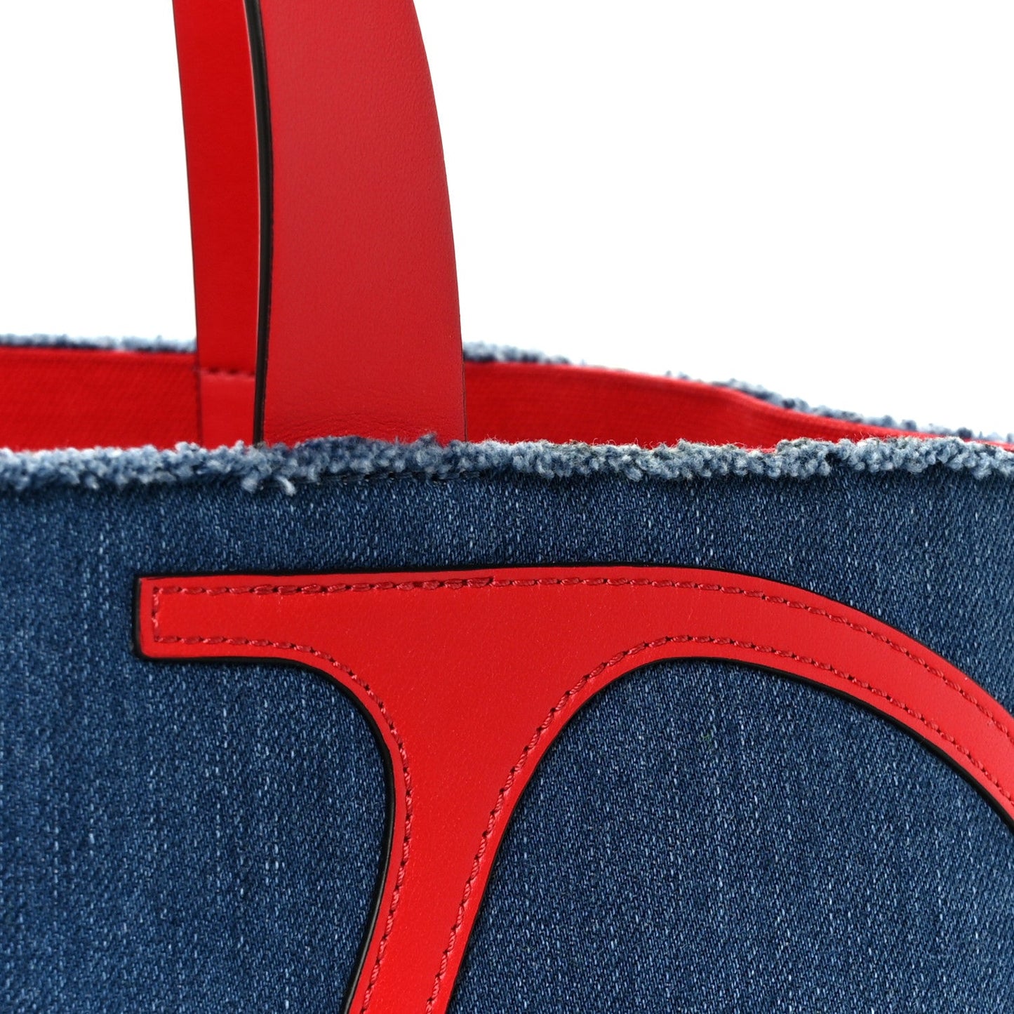 Denim Small Escape Tote Blue Red
