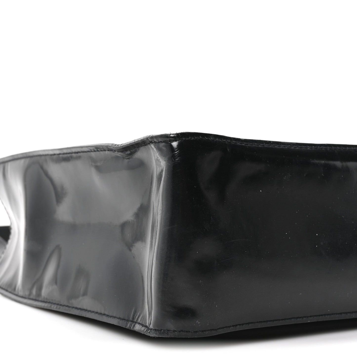 Patent CC Shopper Tote Black