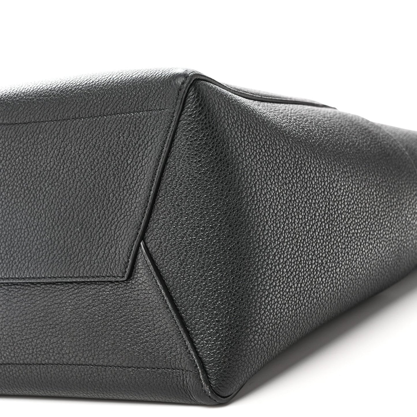 Soft Grained Calfskin Sangle Bucket Bag Black