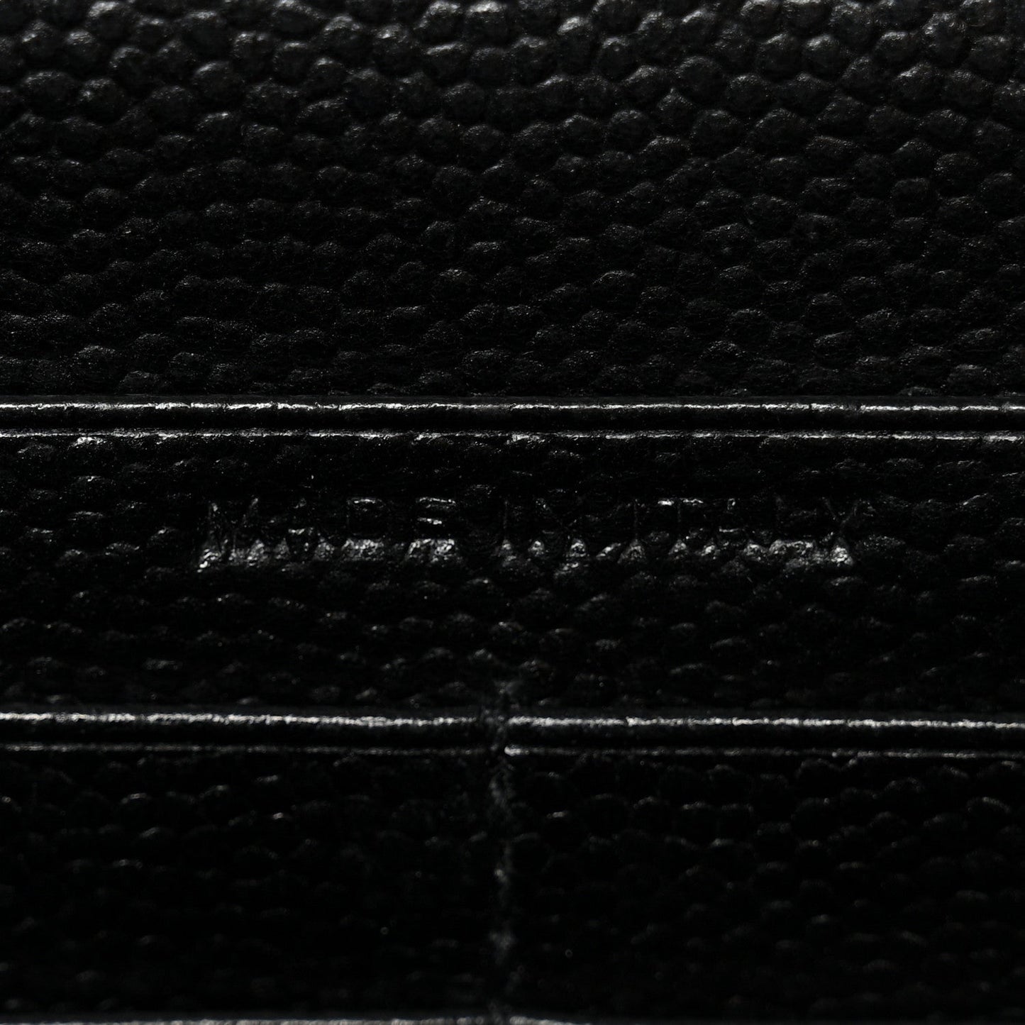 Grain De Poudre Matelasse Chevron Monogram Chain Wallet  Black