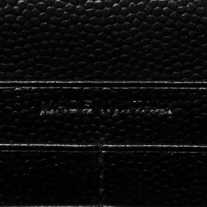 Grain De Poudre Matelasse Chevron Monogram Chain Wallet  Black