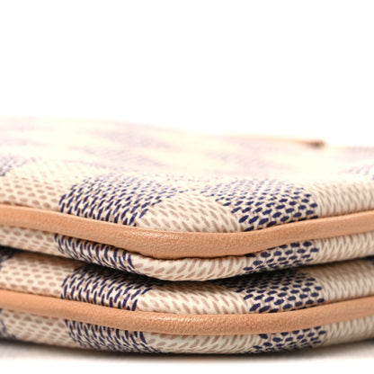 Damier Azur Double Zip Pochette