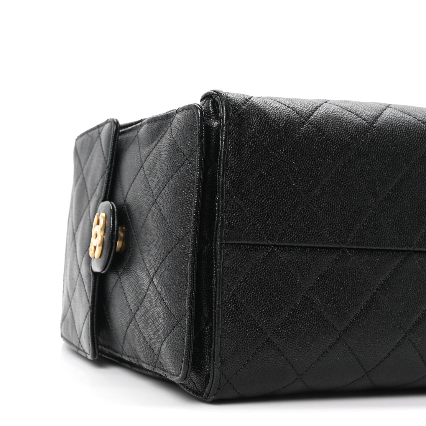 Caviar Quilted Medium Chanel 25 Handbag Black