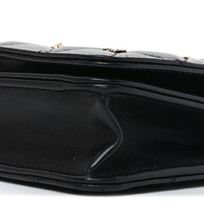Lambskin Quilted All About Chanel Charm Wallet On Chain WOC Black