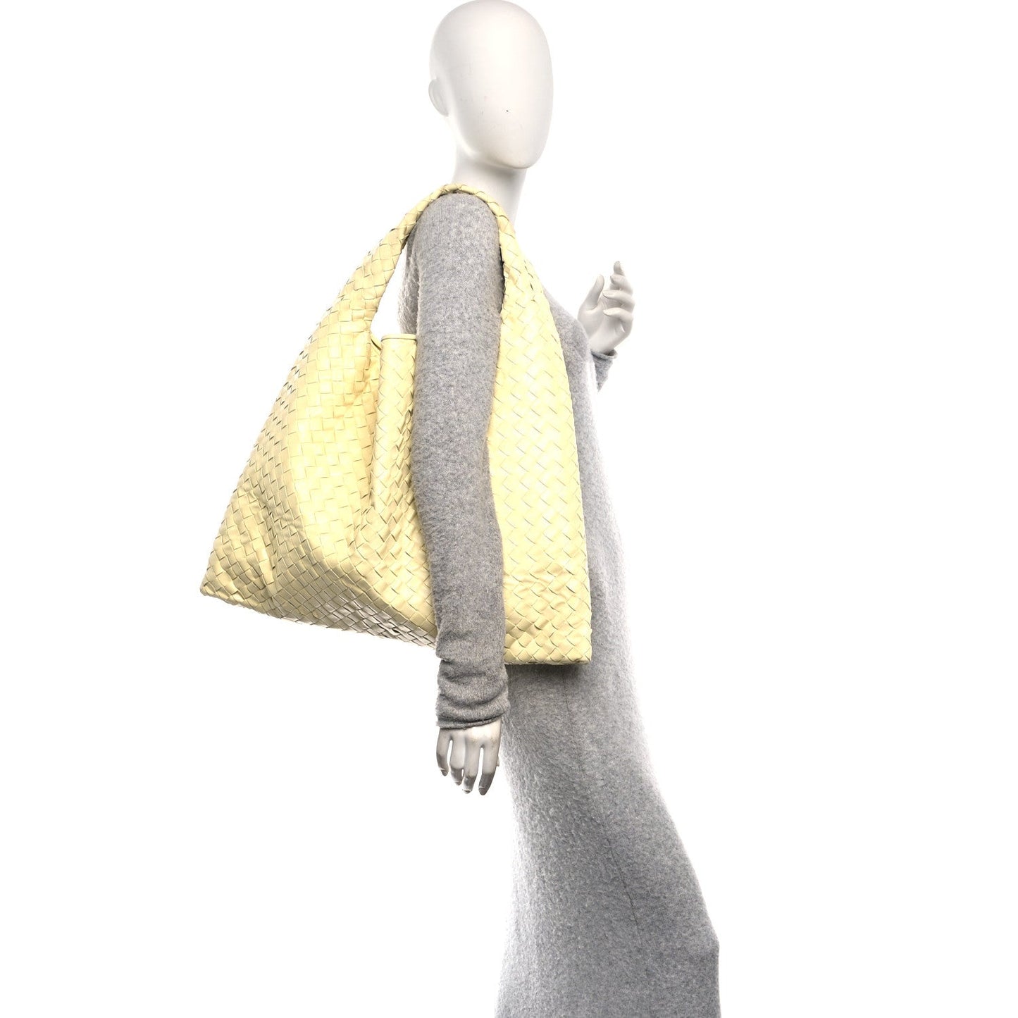 Calfskin Intrecciato Large Hop Camomile