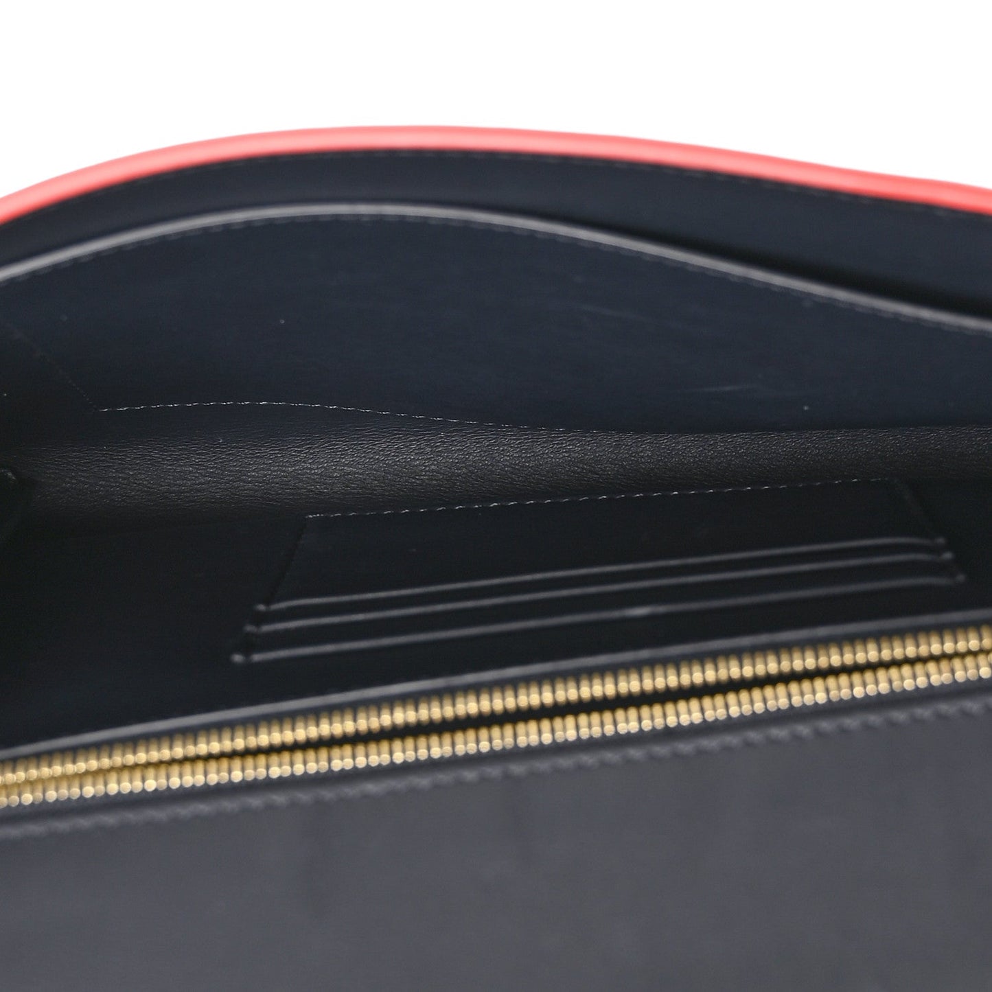 Smooth Calfskin Trotteur Clutch Navy Blue Red