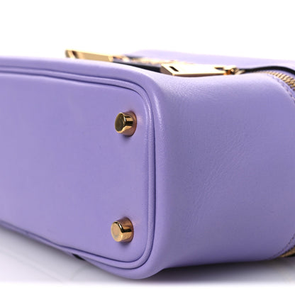 Lambskin Tag Vanity Bag Lilac