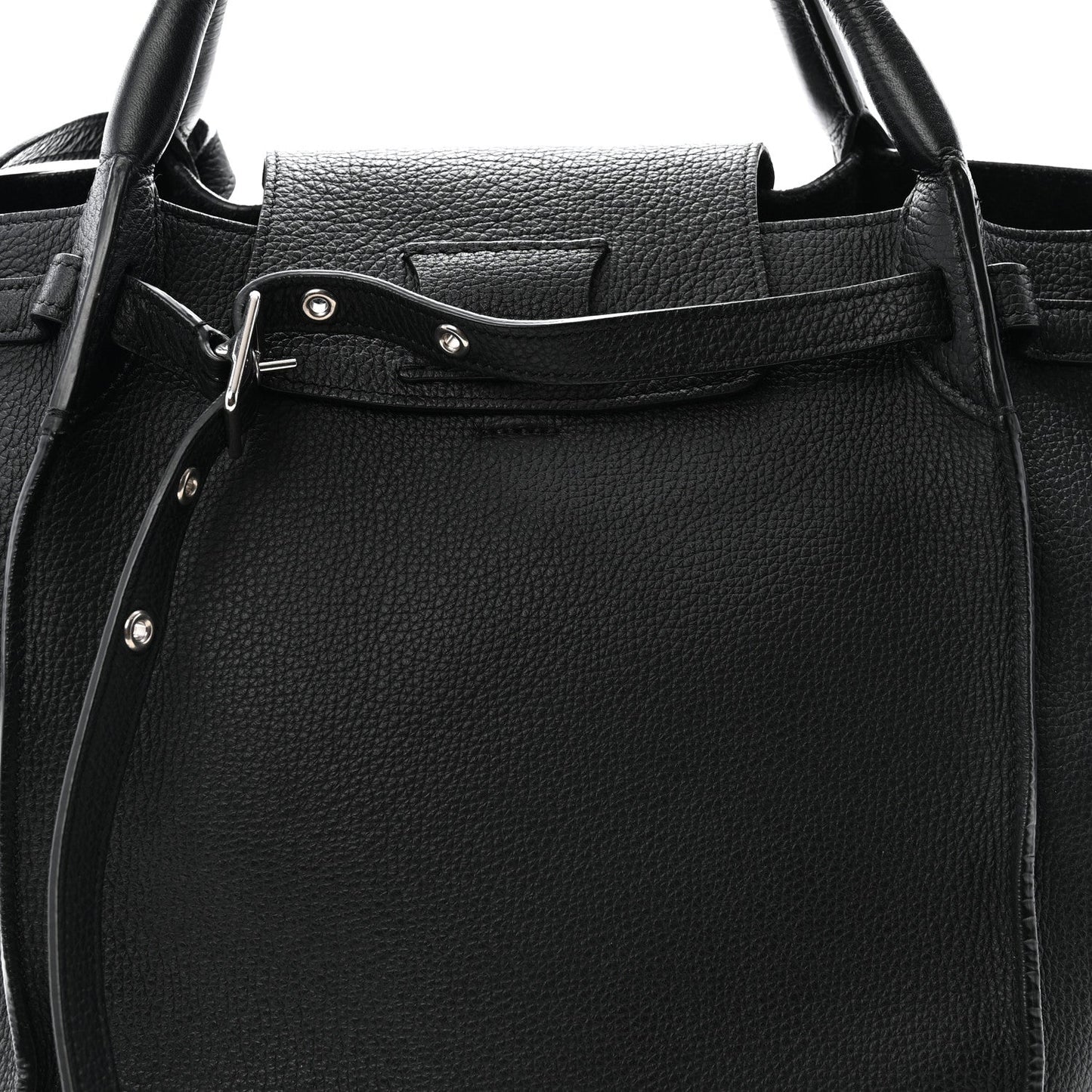 Supple Grained Calfskin Small Big Bag Black