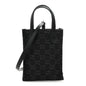 Denim Cuoio Harness GG Monogram Mini Ophidia Tote Bag  Black Medium Grey