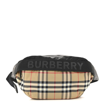 Nylon Vintage Check Sonny Bum Bag Archive Beige Black