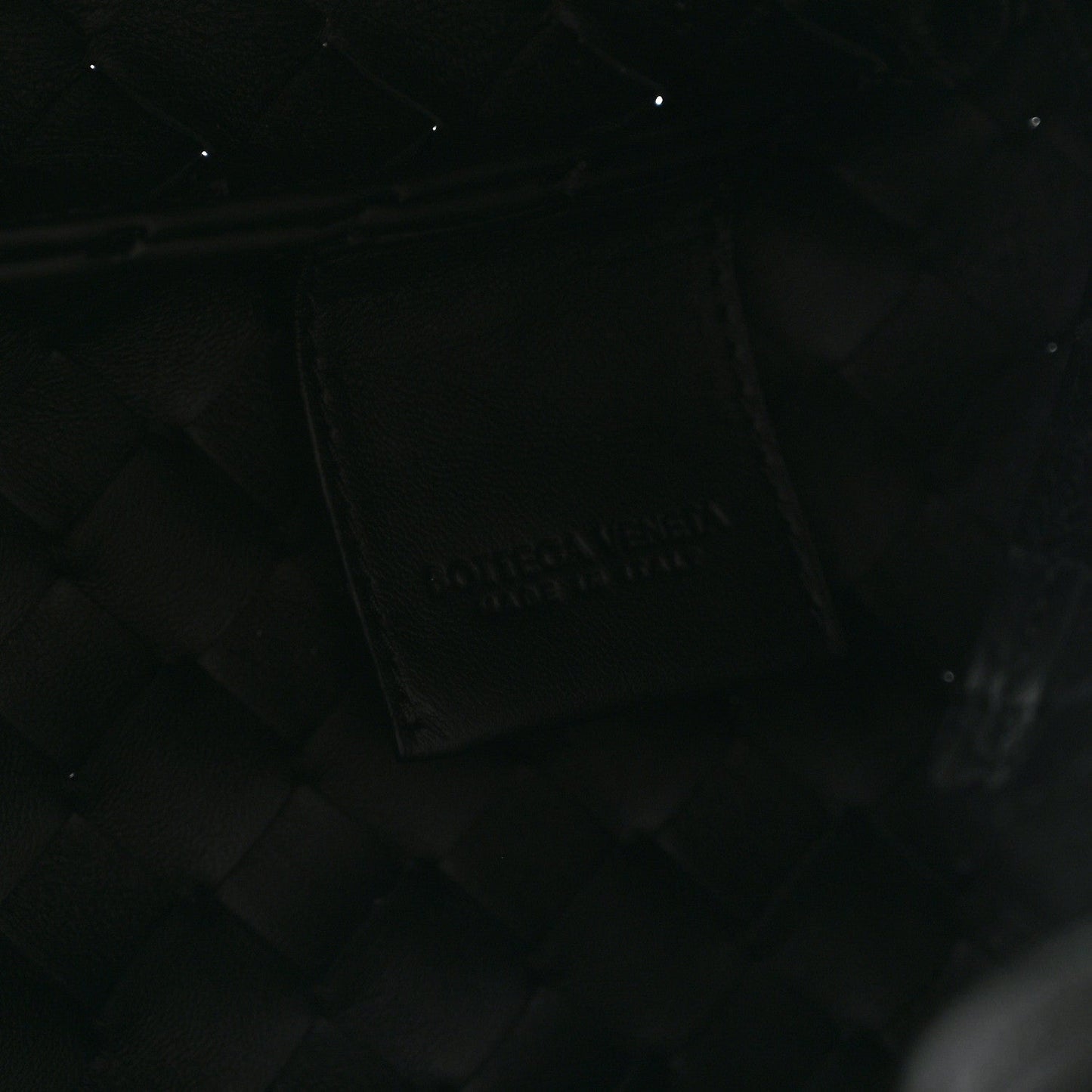 Nappa Intrecciato Small Campana Shoulder Bag Black