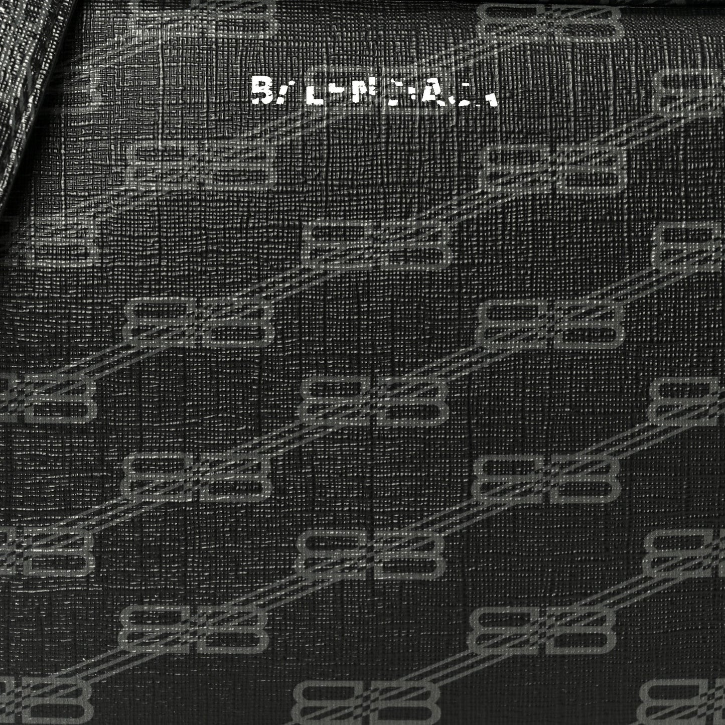 Coated Canvas BB Monogram Medium Signature Camera Bag Black Grey