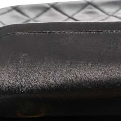 Lambskin Quilted Small Double Flap Black