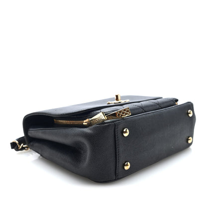 Caviar Quilted Medium Business Affinity Flap Black