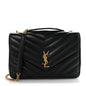 Lambskin Quilted Monogram Large Loulou Black