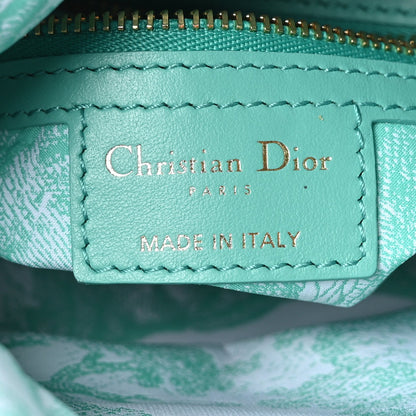 Wicker Oblique Mini Lady Dior Bag Aquamarina